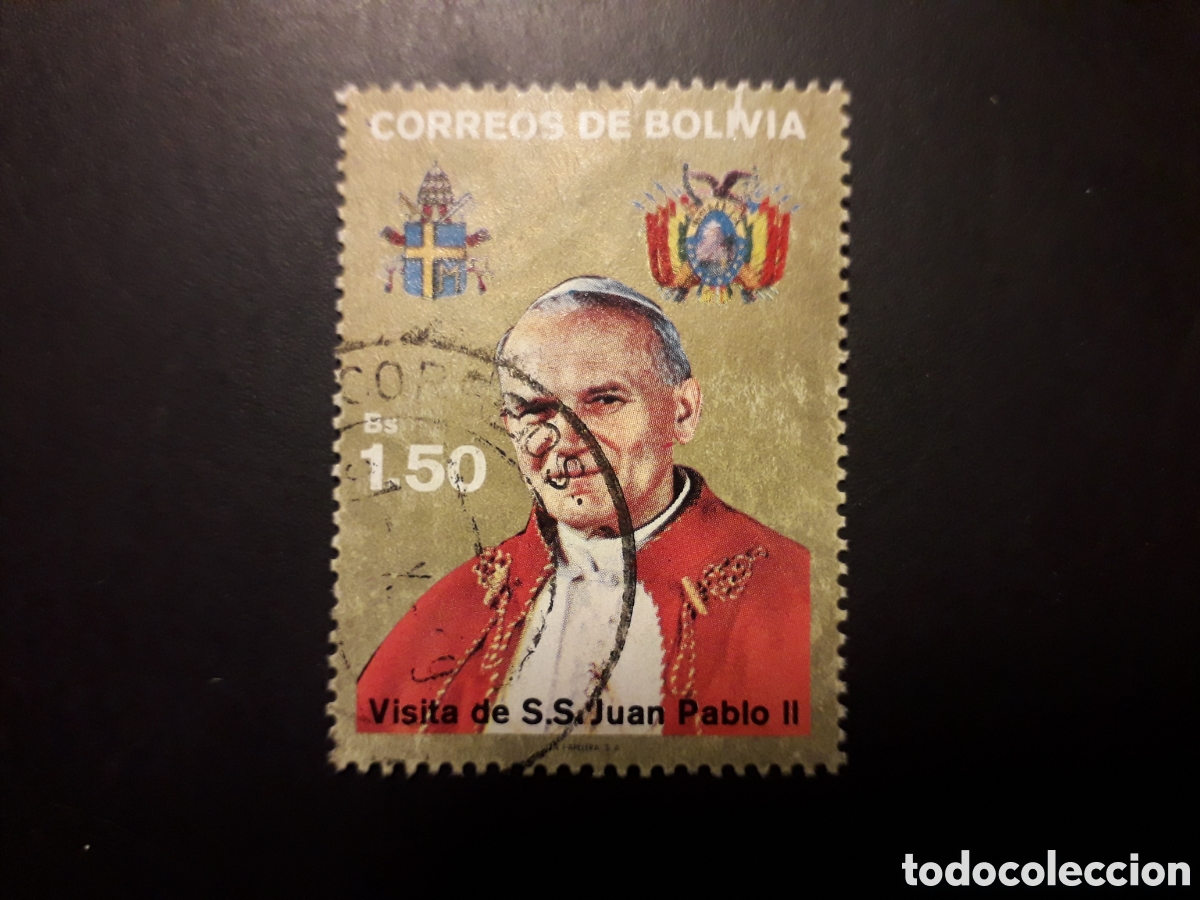 Sellos: BOLIVIA YVERT 711 SERIE COMPLETA USADA 1988 VISITA PAPA JUAN PABLO II PEDIDO M&Iacute;NIMO 3&euro;