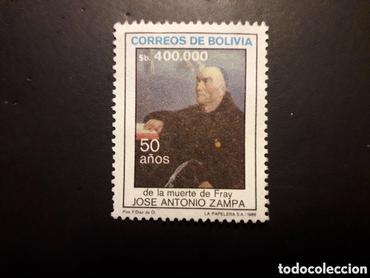 Sellos: BOLIVIA YVERT 677 SERIE COMPLETA USADA 1986 FRAILE JOS&Eacute; ANTONIO ZAMPA PEDIDO M&Iacute;NIMO 3&euro;