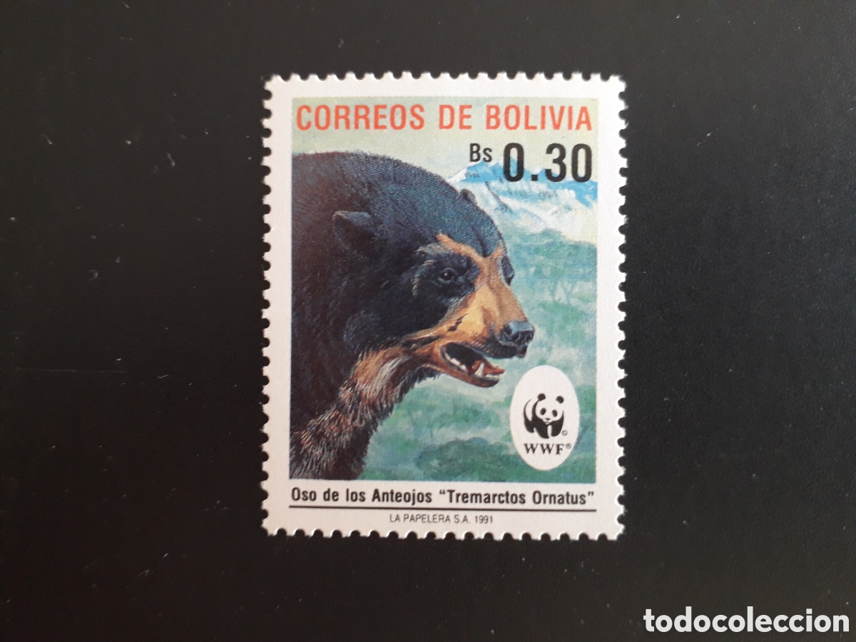 Sellos: BOLIVIA YVERT 768 SELLO SUELTO NUEVO *** 1993 FAUNA OSO DE ANTEOJOS PEDIDO M&Iacute;NIMO 3&euro;