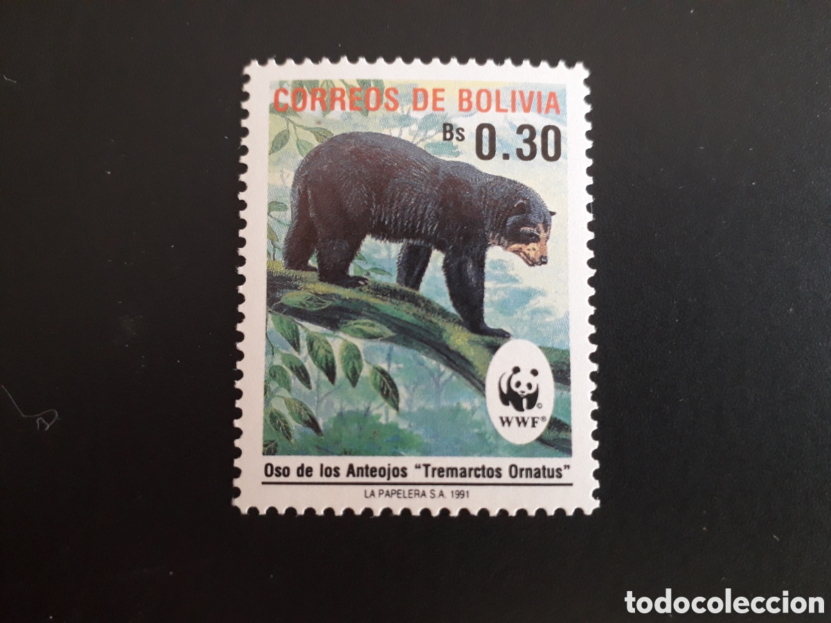 Sellos: BOLIVIA YVERT 770 SELLO SUELTO NUEVO *** 1993 FAUNA OSO DE ANTEOJOS PEDIDO M&Iacute;NIMO 3&euro;