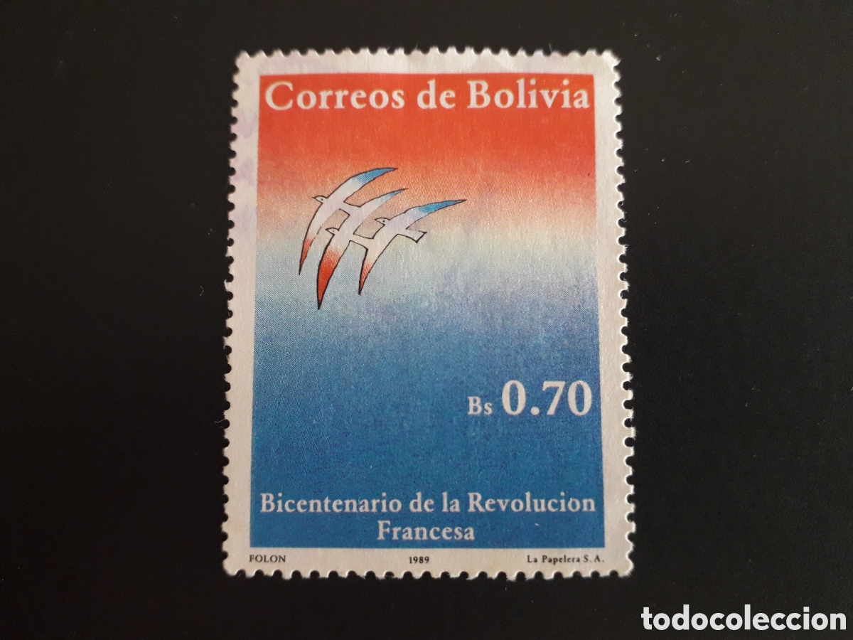 Sellos: BOLIVIA YVERT 732 SERIE COMPLETA USADA 1989 BICENTENARIO REVOLUCI&Oacute;N FRANCESA PEDIDO M&Iacute;NIMO 3&euro;