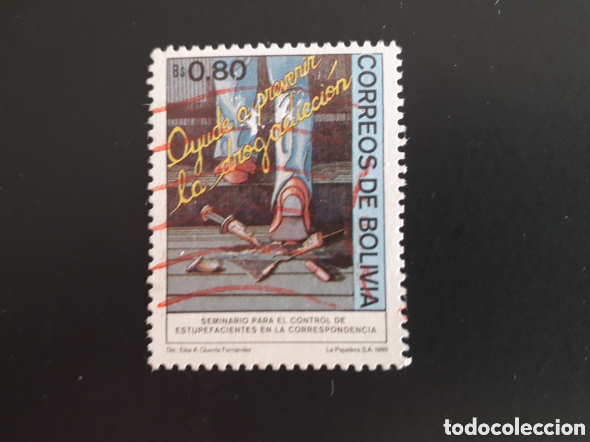 Sellos: BOLIVIA YVERT 746 SERIE COMPLETA USADA 1990 LUCHA TR&Aacute;FICO DE DROGAS PEDIDO M&Iacute;NIMO 3&euro;