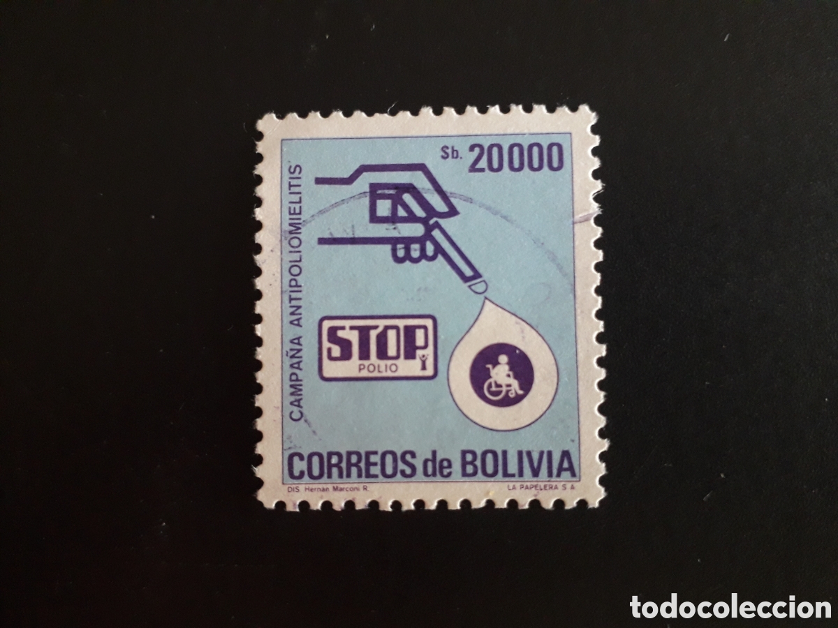 Sellos: BOLIVIA YVERT 657 SERIE COMPLETA USADA 1985 LUCHA CONTRA LA POLIOMIELITIS PEDIDO M&Iacute;NIMO 3&euro;
