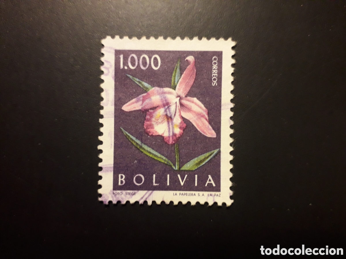 Sellos: BOLIVIA YVERT 429 SELLO SUELTO USADO 1962 ORQU&Iacute;DEA FLORA FLORES PEDIDO M&Iacute;NIMO 3&euro;