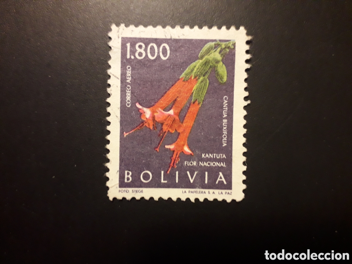 Sellos: BOLIVIA YVERT A 220 SELLO SUELTO USADO 1962 FLORA FLORES PEDIDO M&Iacute;NIMO 3&euro;