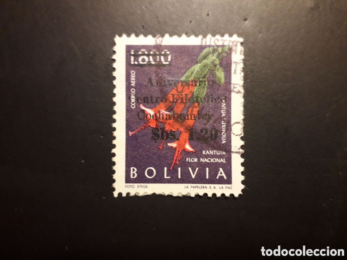 Sellos: BOLIVIA YVERT A 251 SELLO SUELTO USADO 1966 FLORA FLORES SOBRECARGADO PEDIDO M&Iacute;NIMO 3&euro;