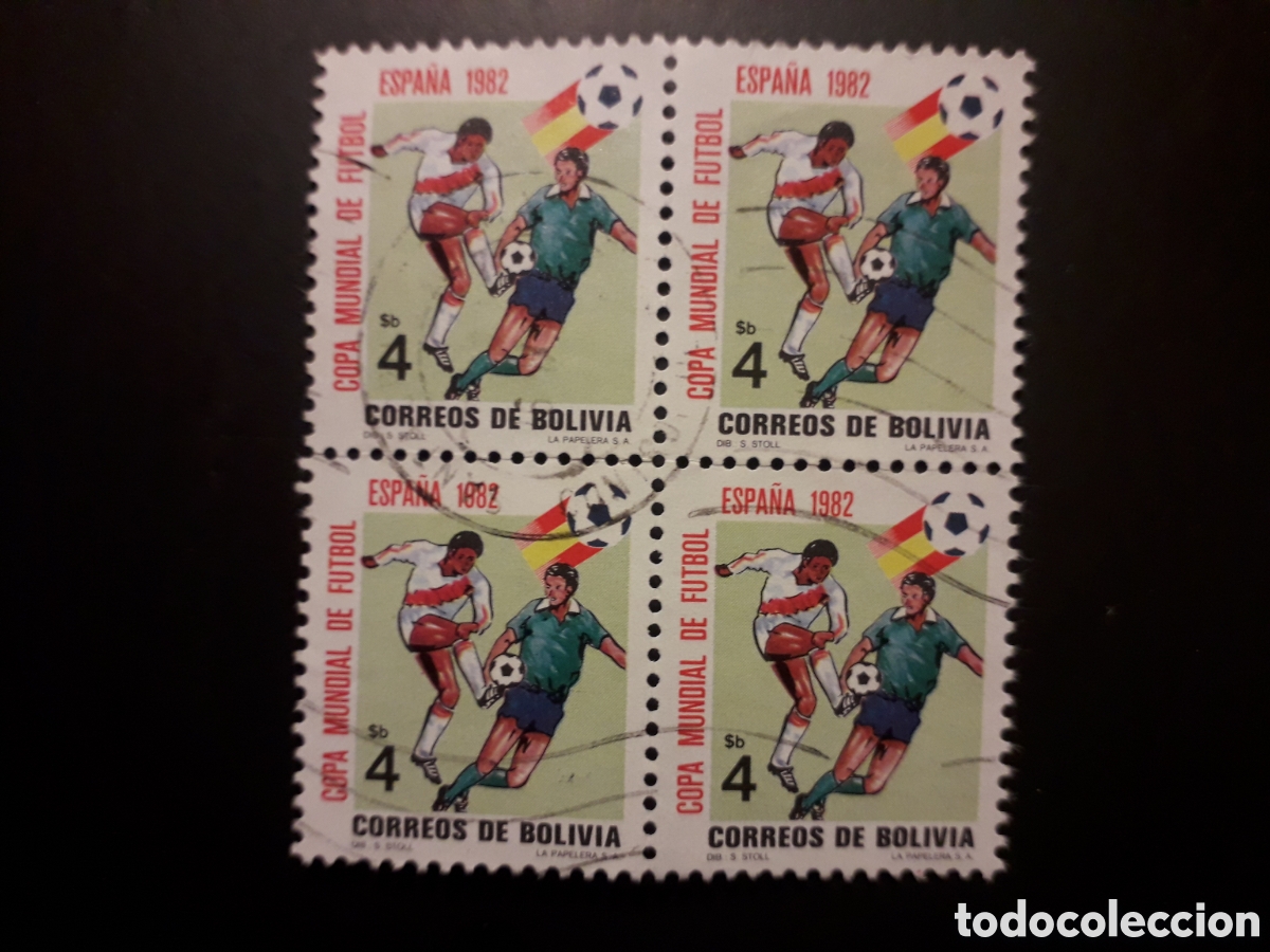 Sellos: BOLIVIA YVERT 622 BLOQUE 4 SUELTO USADO 1982 DEPORTES MUNDIAL F&Uacute;TBOL ESPA&Ntilde;A 82 PEDIDO M&Iacute;NIMO 3&euro;
