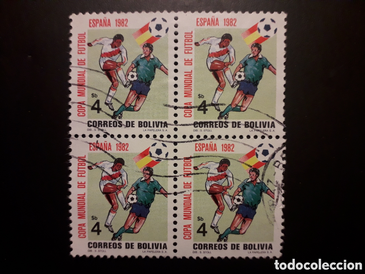 Sellos: BOLIVIA YVERT 622 BLOQUE 4 SUELTO USADO 1982 DEPORTES MUNDIAL F&Uacute;TBOL ESPA&Ntilde;A 82 PEDIDO M&Iacute;NIMO 3&euro;