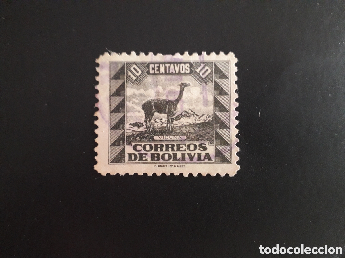 Sellos: BOLIVIA YVERT 225 SELLO SUELTO USADO 1939 FAUNA, VICU&Ntilde;A PEDIDO M&Iacute;NIMO 3&euro;
