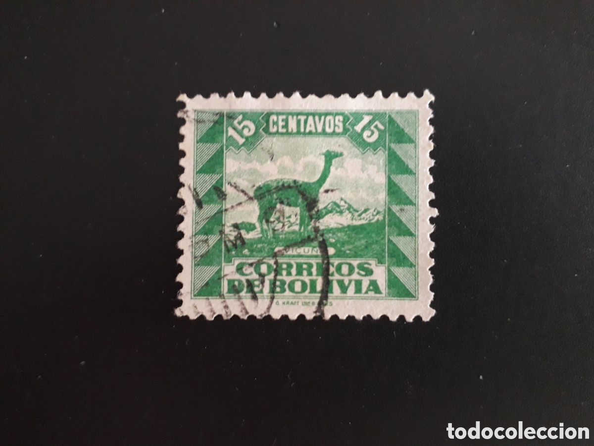 Sellos: BOLIVIA YVERT 226 SELLO SUELTO USADO 1939 FAUNA, VICU&Ntilde;A PEDIDO M&Iacute;NIMO 3&euro;