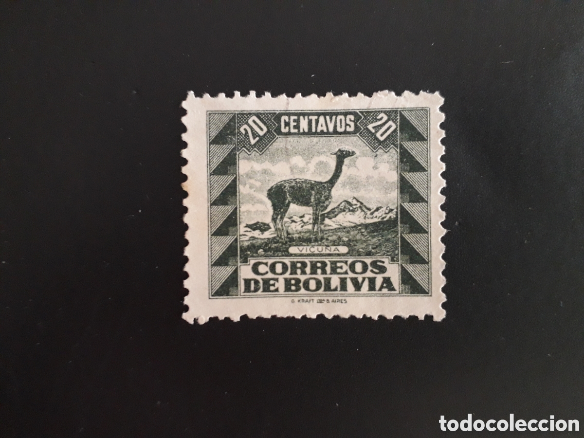 Sellos: BOLIVIA YVERT 227 SELLO SUELTO USADO 1939 FAUNA, VICU&Ntilde;A PEDIDO M&Iacute;NIMO 3&euro;