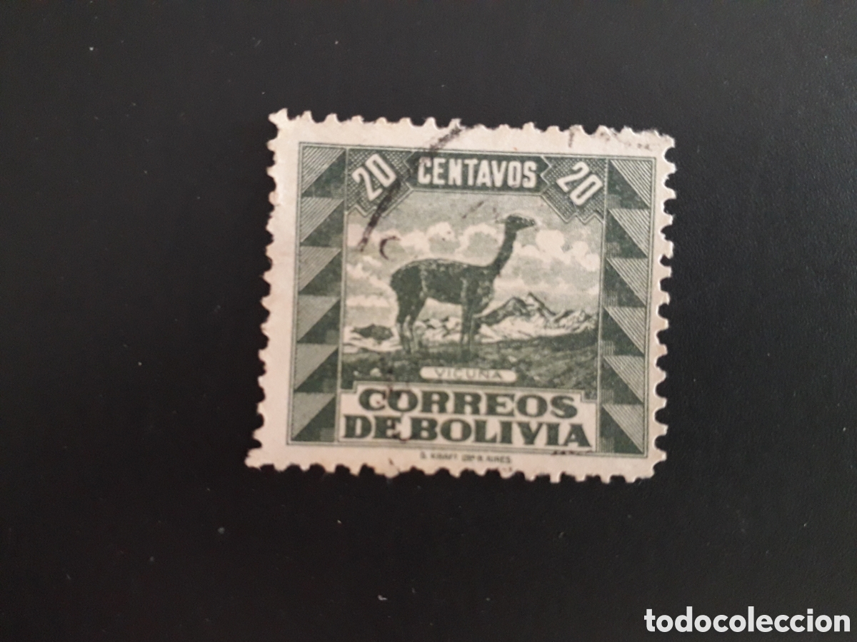 Sellos: BOLIVIA YVERT 227 SELLO SUELTO USADO 1939 FAUNA, VICU&Ntilde;A PEDIDO M&Iacute;NIMO 3&euro;