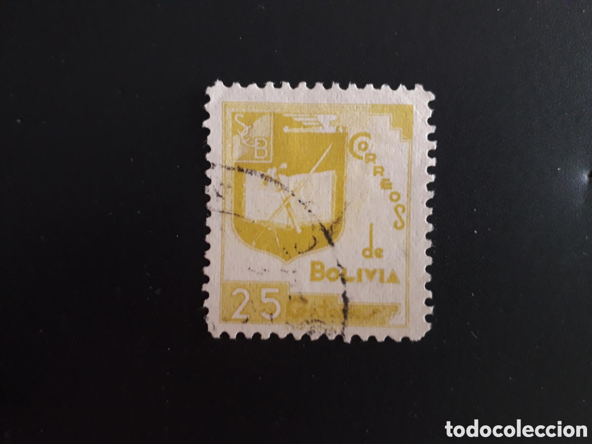 Sellos: BOLIVIA YVERT 228 SELLO SUELTO USADO 1939 ESCUDO PEDIDO M&Iacute;NIMO 3&euro;