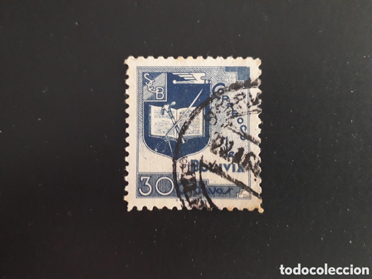 Sellos: BOLIVIA YVERT 229 SELLO SUELTO USADO 1939 ESCUDO PEDIDO M&Iacute;NIMO 3&euro;