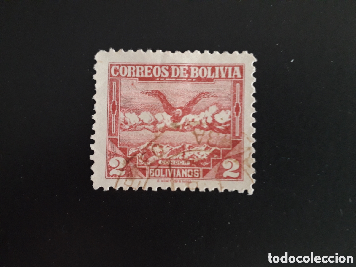 Sellos: BOLIVIA YVERT 236 SELLO SUELTO USADO 1939 FAUNA, AVES C&Oacute;NDOR PEDIDO M&Iacute;NIMO 3&euro;