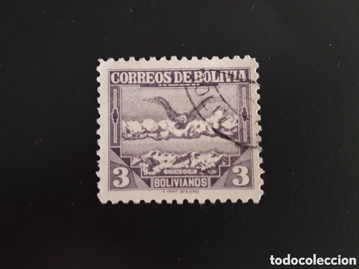 Sellos: BOLIVIA YVERT 237 SELLO SUELTO USADO 1939 FAUNA, AVES C&Oacute;NDOR PEDIDO M&Iacute;NIMO 3&euro;