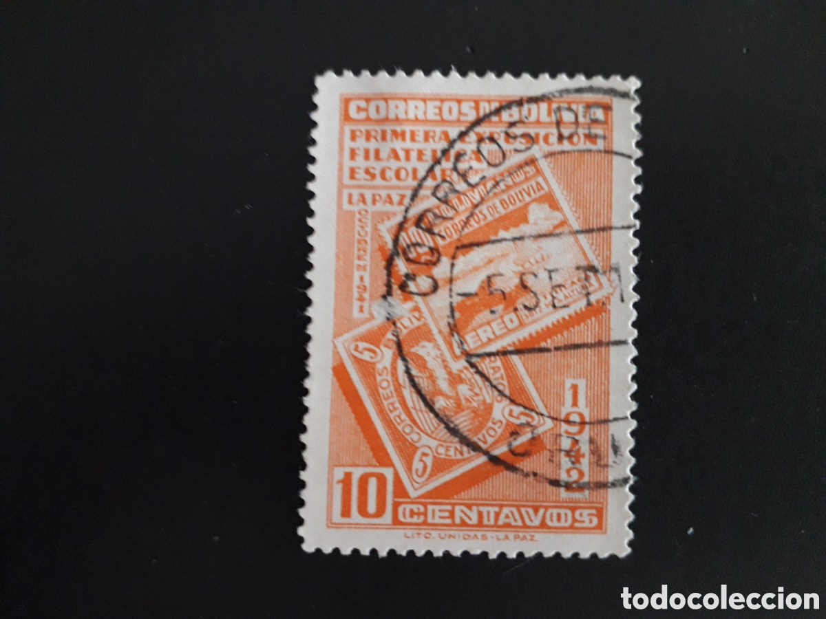 Sellos: BOLIVIA YVERT 253 SELLO SUELTO USADO 1942 SELLOS SOBRE SELLOS PEDIDO M&Iacute;NIMO 3&euro;