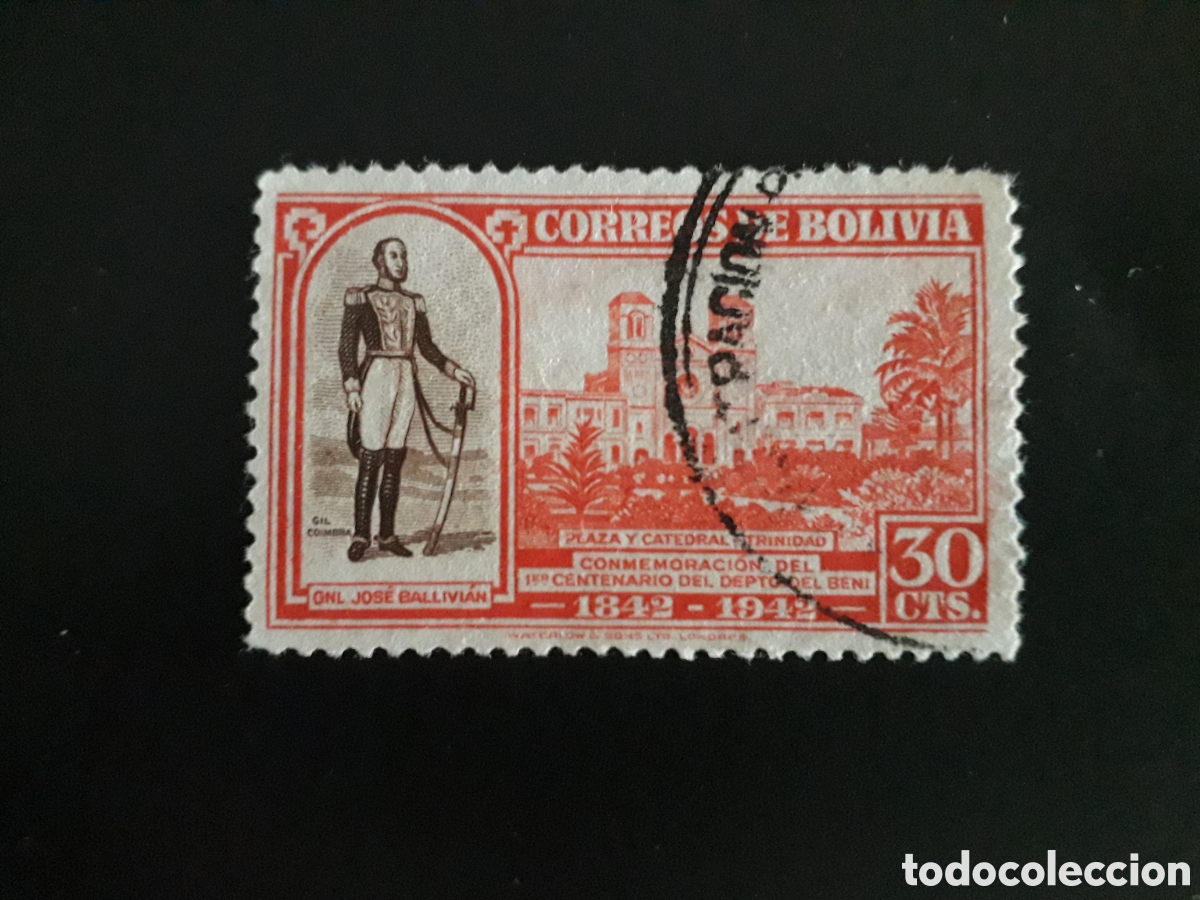 Sellos: BOLIVIA YVERT 261 SELLO SUELTO USADO 1943 PROVINCIA DE BENI PEDIDO M&Iacute;NIMO 3&euro;