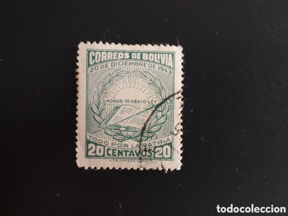 Sellos: BOLIVIA YVERT 272 SELLO SUELTO USADO 1944 REVOLUCI&Oacute;N PEDIDO M&Iacute;NIMO 3&euro;