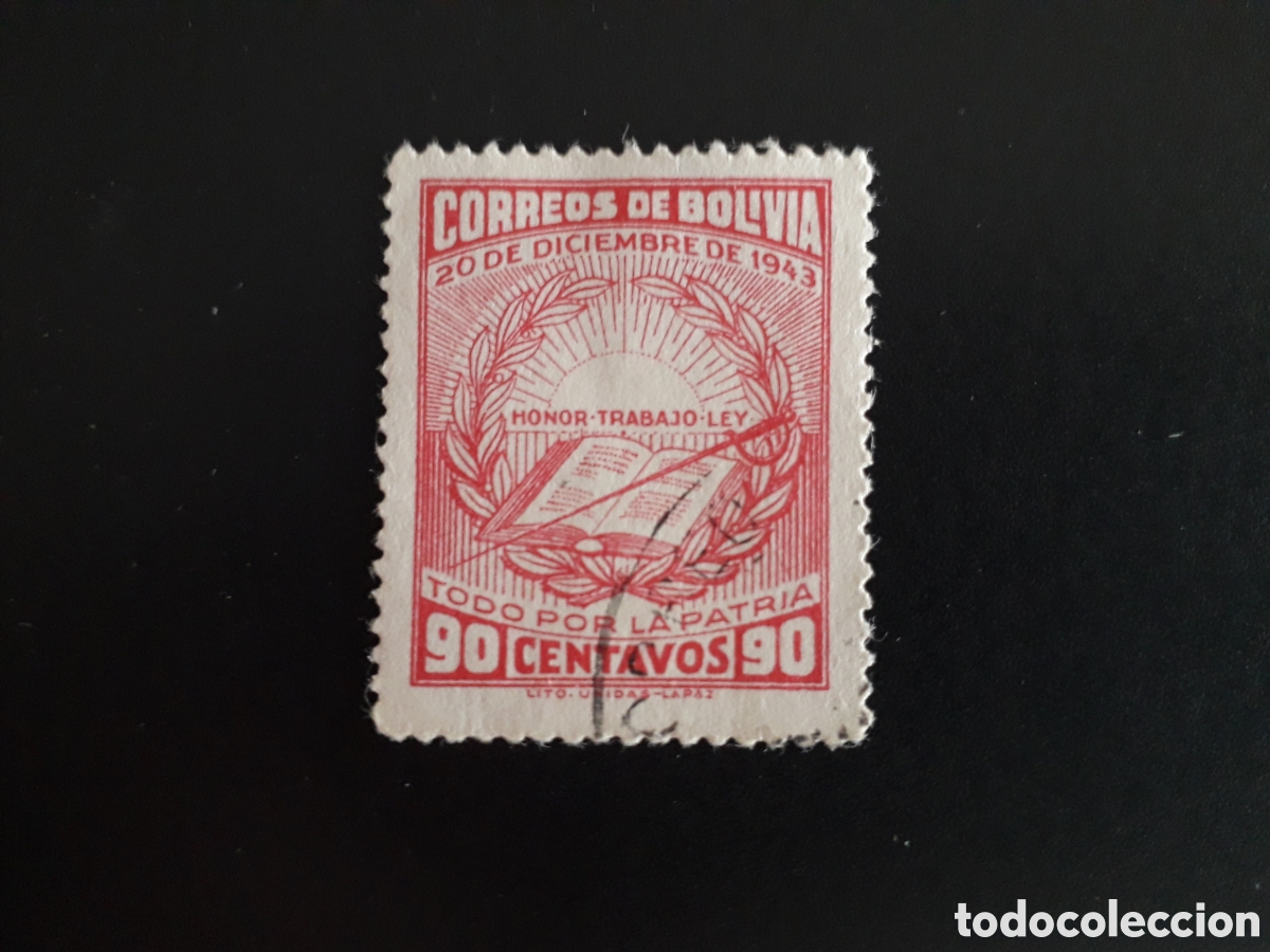 Sellos: BOLIVIA YVERT 274 SELLO SUELTO USADO 1944 REVOLUCI&Oacute;N PEDIDO M&Iacute;NIMO 3&euro;