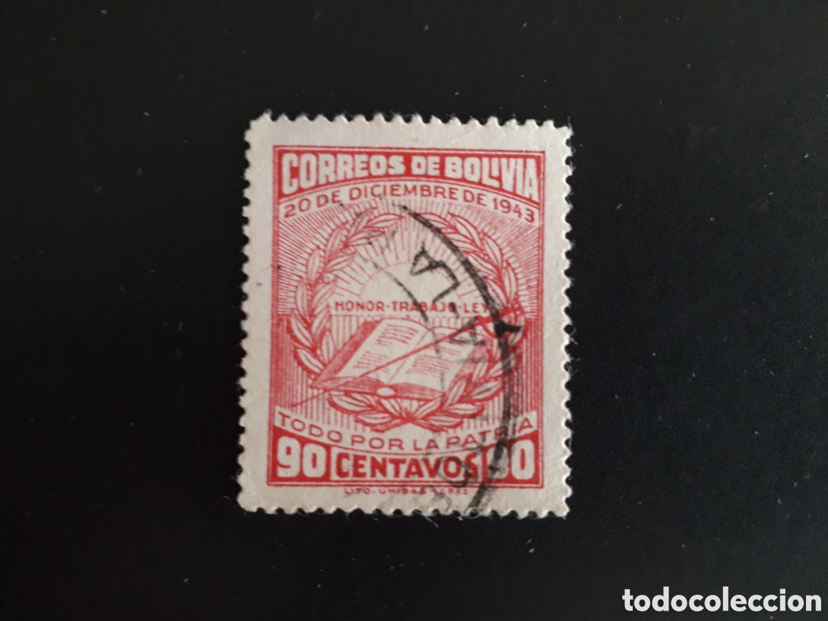 Sellos: BOLIVIA YVERT 274 SELLO SUELTO USADO 1944 REVOLUCI&Oacute;N PEDIDO M&Iacute;NIMO 3&euro;