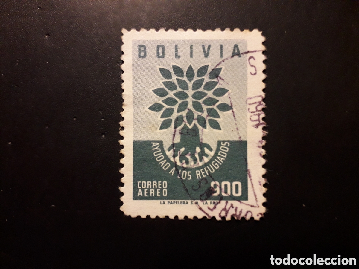 Sellos: BOLIVIA YVERT A 191 SELLO SUELTO USADO 1960 REFUGIADOS &Aacute;RBOL PEDIDO M&Iacute;NIMO 3&euro;