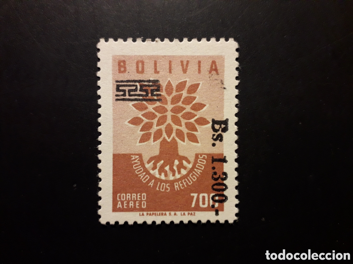 Sellos: BOLIVIA YVERT A 214 SELLO SUELTO NUEVO *** 1960 REFUGIADOS SOBRECARGADO PEDIDO M&Iacute;NIMO 3&euro;