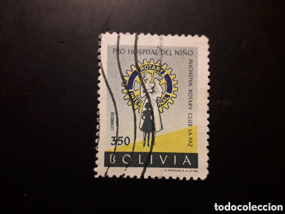 Sellos: BOLIVIA YVERT 396 SELLO SUELTO USADO 1960 ROTARY INTERNATIONAL PEDIDO M&Iacute;NIMO 3&euro;