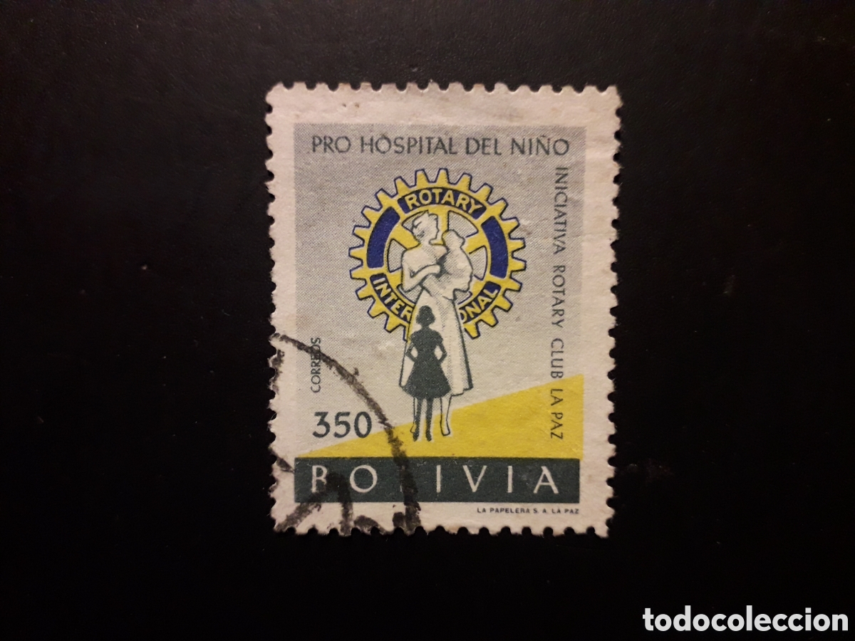Sellos: BOLIVIA YVERT 396 SELLO SUELTO USADO 1960 ROTARY INTERNATIONAL PEDIDO M&Iacute;NIMO 3&euro;
