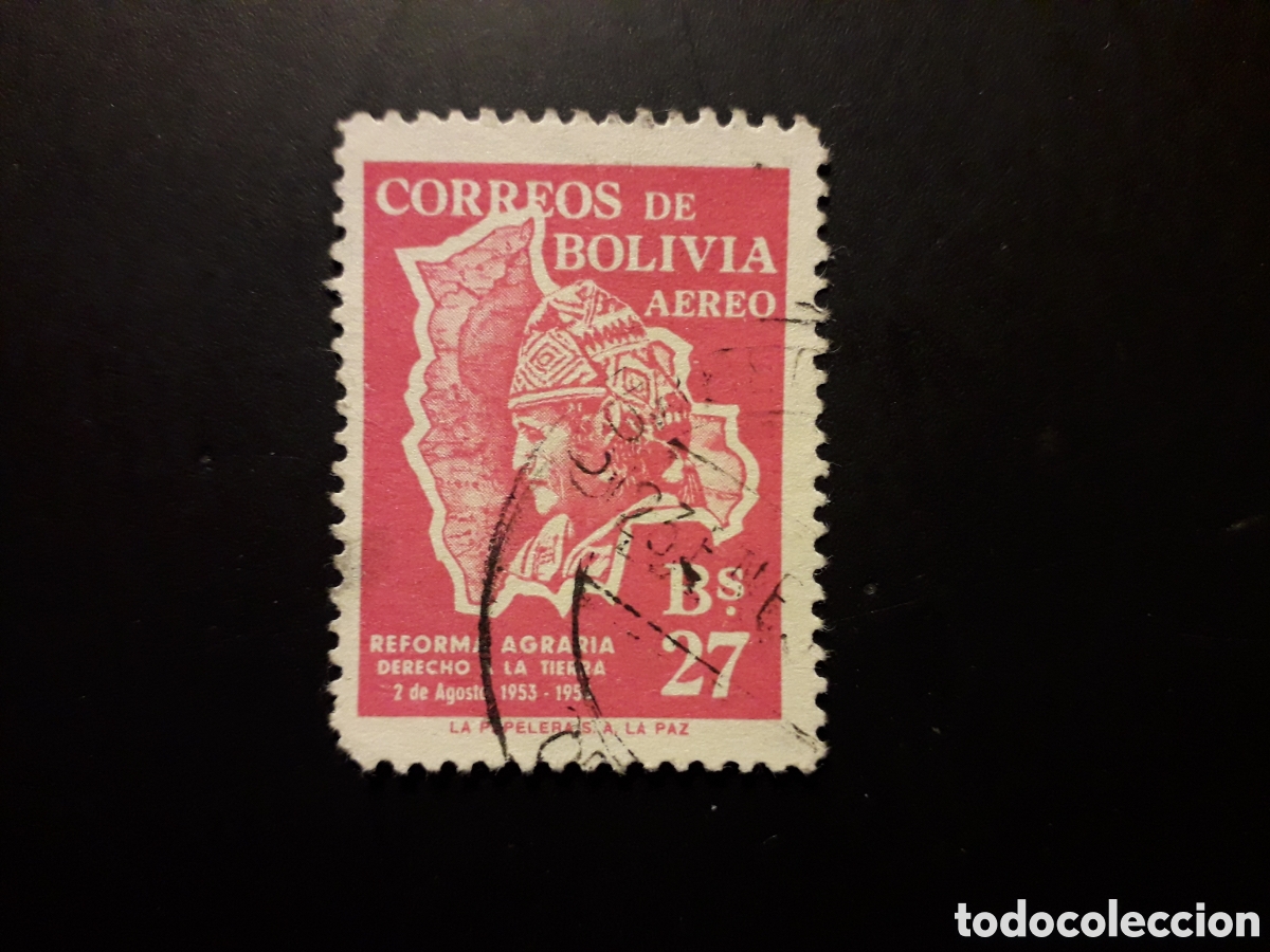 Sellos: BOLIVIA YVERT A 155 SELLO SUELTO USADO 1954 MAPAS, AGRICULTURA PEDIDO M&Iacute;NIMO 3&euro;