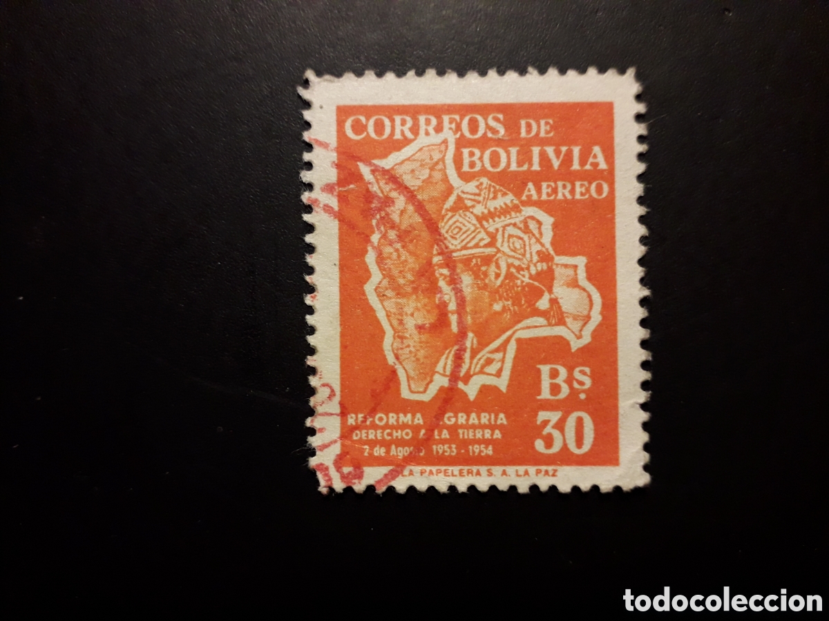 Sellos: BOLIVIA YVERT A 156 SELLO SUELTO USADO 1954 MAPAS, AGRICULTURA PEDIDO M&Iacute;NIMO 3&euro;
