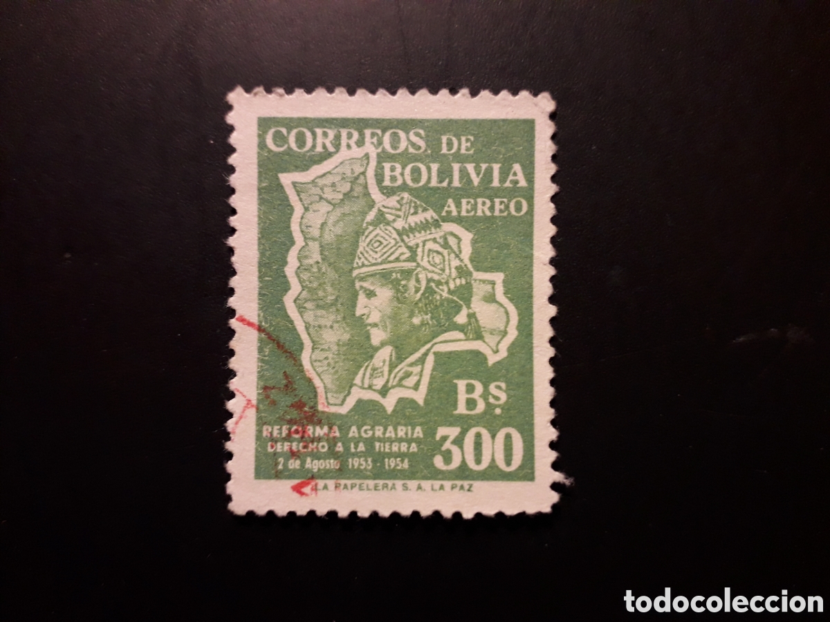 Sellos: BOLIVIA YVERT A 158 SELLO SUELTO USADO 1954 MAPAS, AGRICULTURA PEDIDO M&Iacute;NIMO 3&euro;