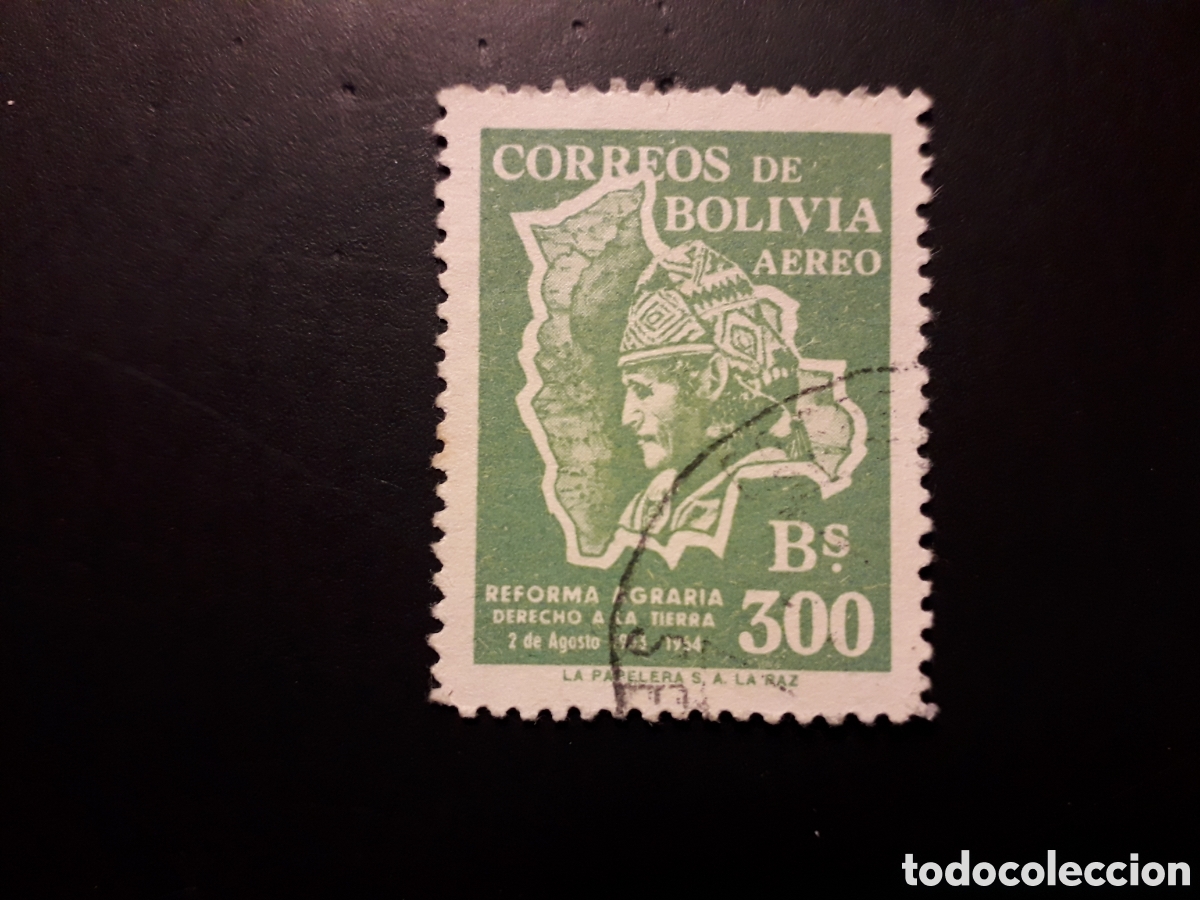 Sellos: BOLIVIA YVERT A 158 SELLO SUELTO USADO 1954 MAPAS, AGRICULTURA PEDIDO M&Iacute;NIMO 3&euro;