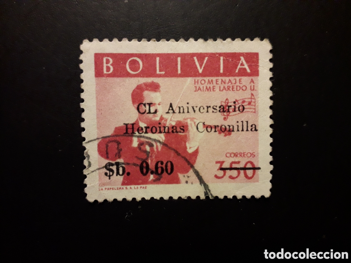 Sellos: BOLIVIA YVERT 449 SERIE COMPLETA USADA 1966 SOBRECARGADO, M&Uacute;SICA PEDIDO M&Iacute;NIMO 3&euro;
