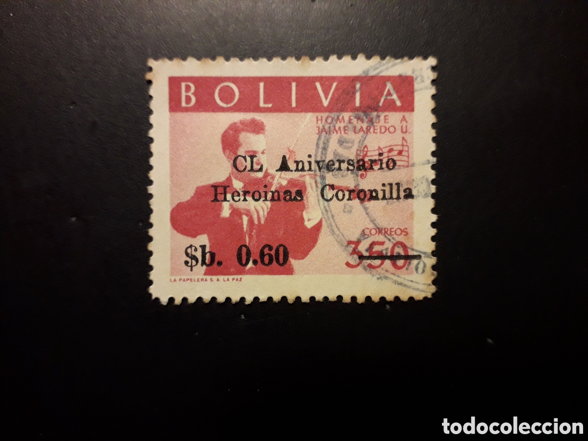 Sellos: BOLIVIA YVERT 449 SERIE COMPLETA USADA 1966 SOBRECARGADO, M&Uacute;SICA PEDIDO M&Iacute;NIMO 3&euro;