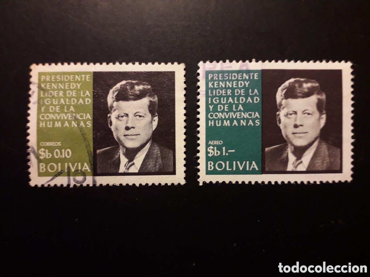 Sellos: BOLIVIA YVERT 475/6 SERIE COMPLETA USADA 1968 PRESIDENTE J F KENNEDY PEDIDO M&Iacute;NIMO 3&euro;