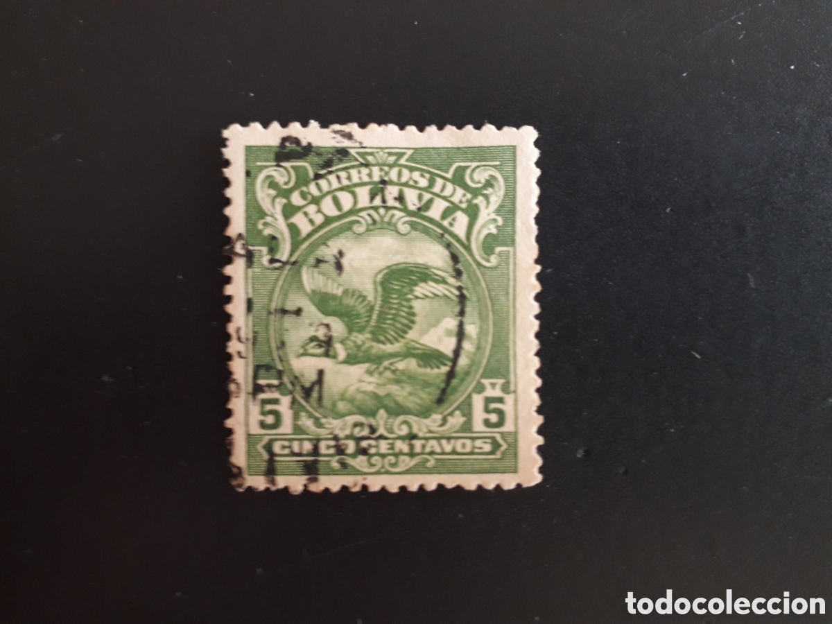 Sellos: BOLIVIA YVERT 161 SELLO SUELTO USADO 1928-1929 FAUNA C&Oacute;NDOR AVES PEDIDO M&Iacute;NIMO 3&euro;