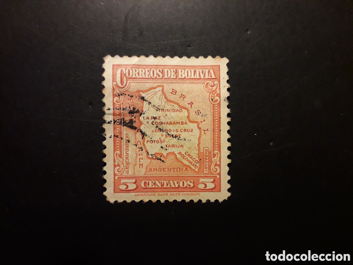 Sellos: BOLIVIA YVERT 192 SELLO SUELTO USADO 1935 MAPAS PEDIDO M&Iacute;NIMO 3&euro;