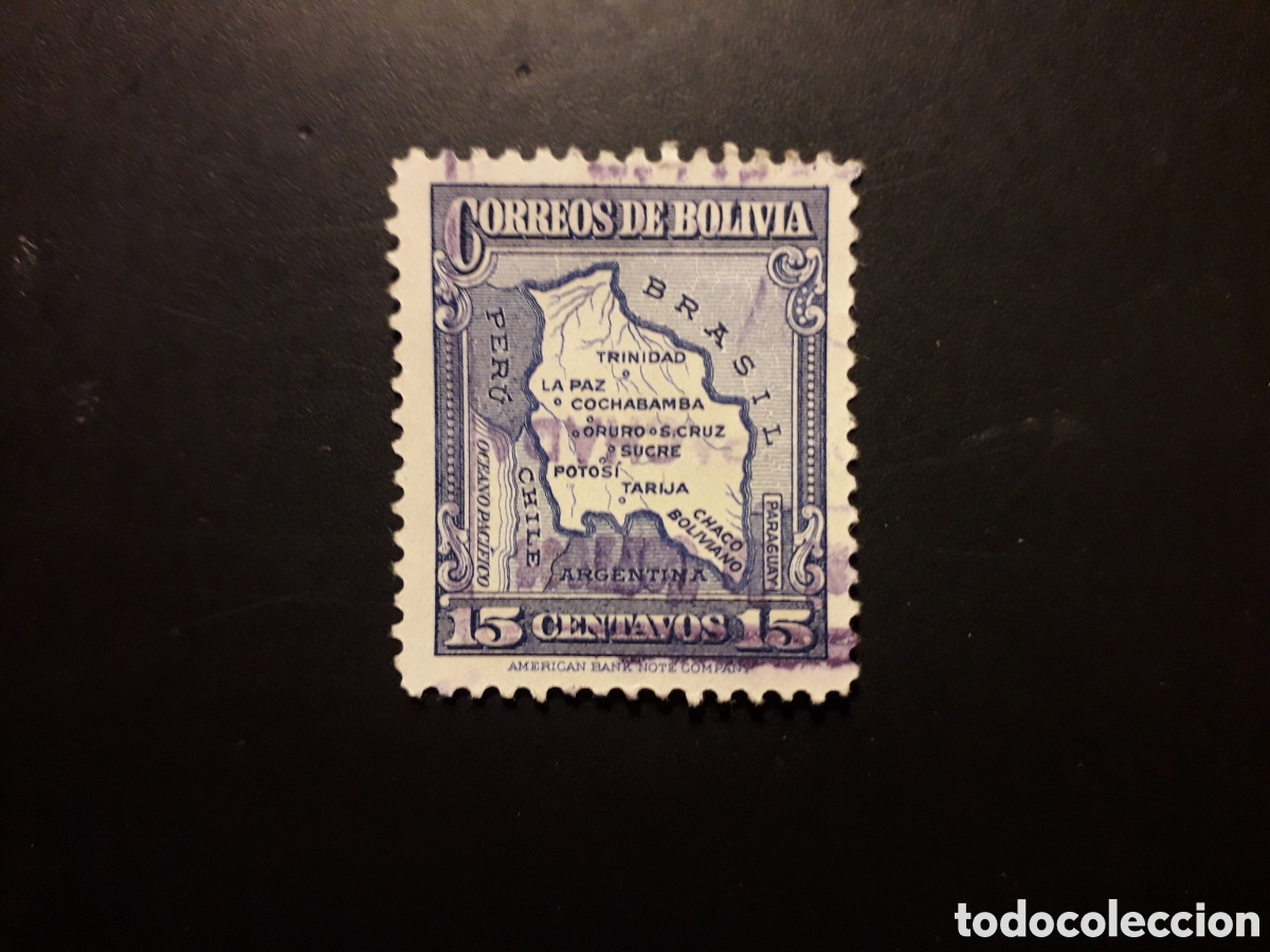 Sellos: BOLIVIA YVERT 195 SELLO SUELTO USADO 1935 MAPAS PEDIDO M&Iacute;NIMO 3&euro;