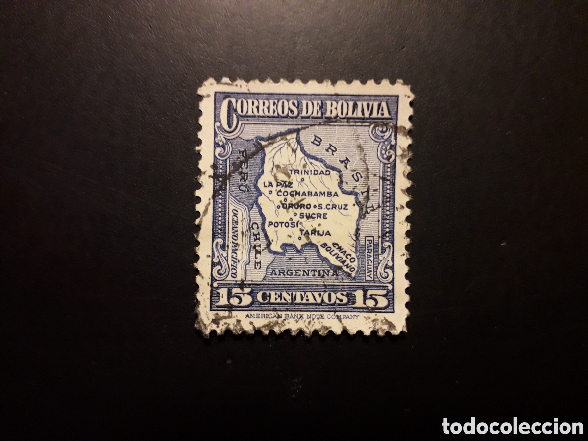 Sellos: BOLIVIA YVERT 195 SELLO SUELTO USADO 1935 MAPAS PEDIDO M&Iacute;NIMO 3&euro;
