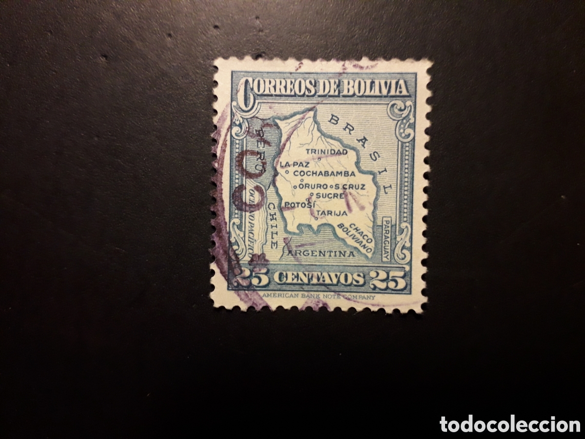 Sellos: BOLIVIA YVERT 198 SELLO SUELTO USADO 1935 MAPAS PEDIDO M&Iacute;NIMO 3&euro;