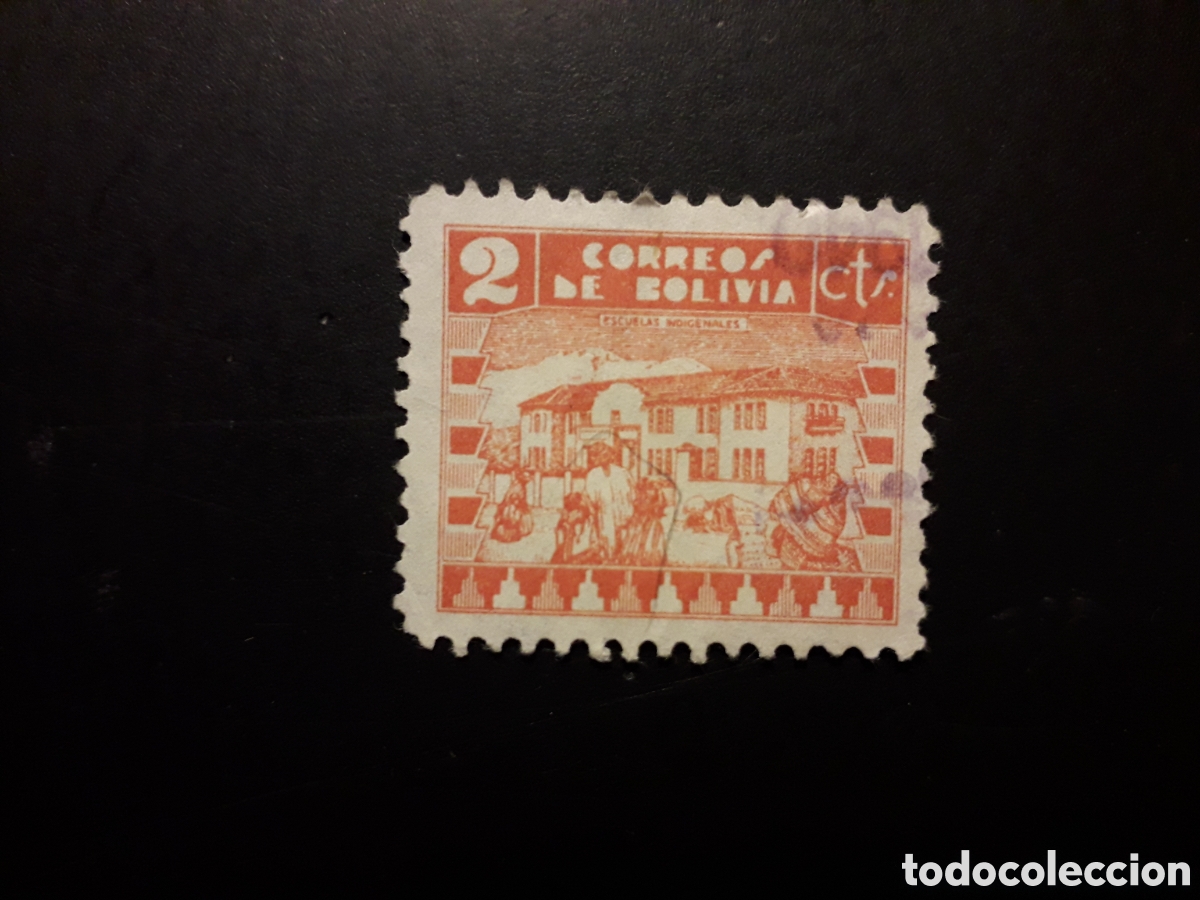 Sellos: BOLIVIA YVERT 214 SELLO SUELTO USADO 1938 SOCIALISMO, ESCUELA PEDIDO M&Iacute;NIMO 3&euro;
