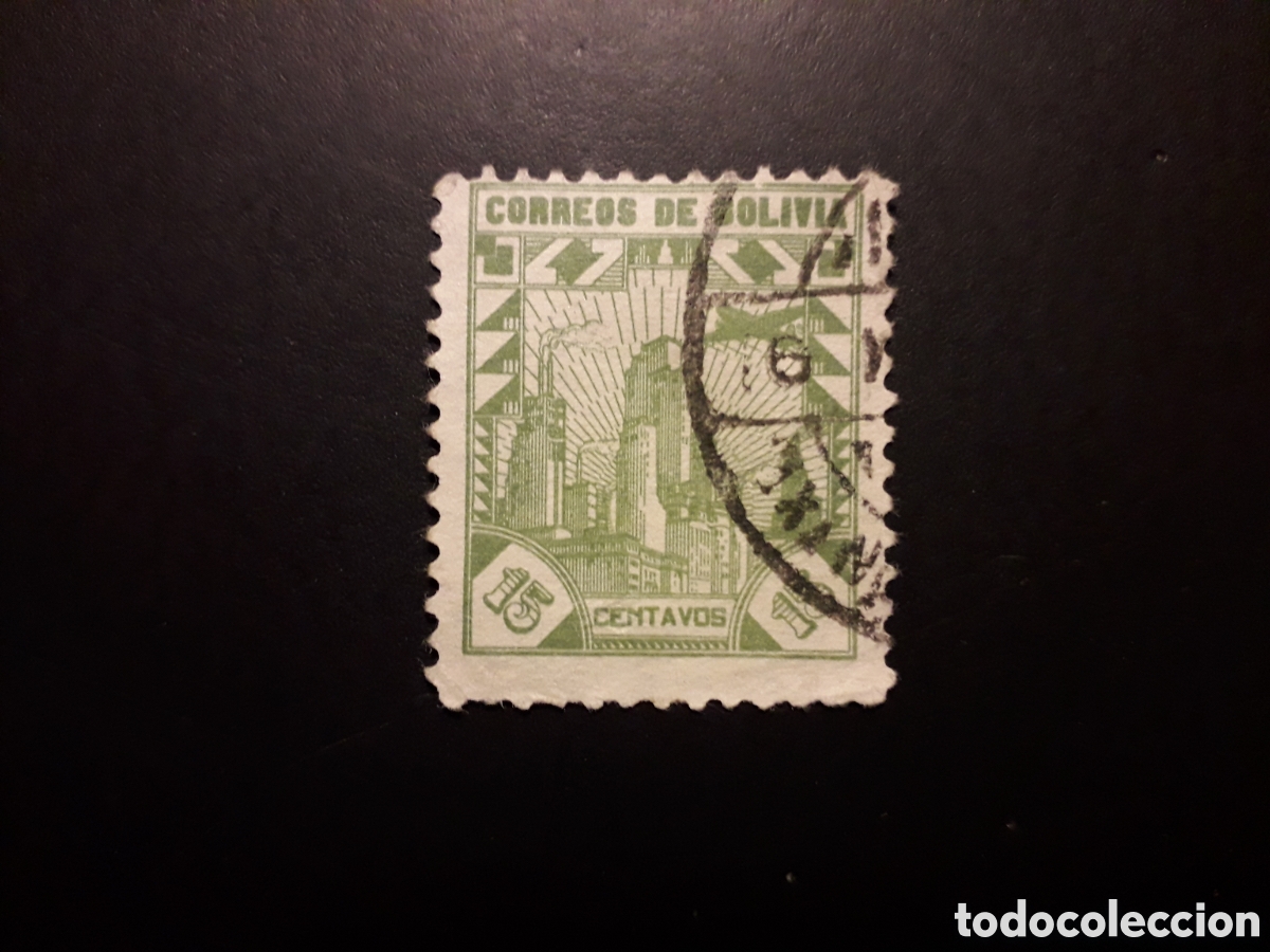Sellos: BOLIVIA YVERT 215 SELLO SUELTO USADO 1938 SOCIALISMO, INDUSTRIA PEDIDO M&Iacute;NIMO 3&euro;