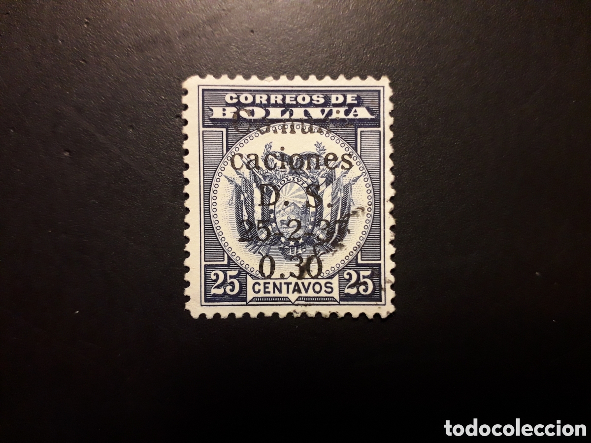 Sellos: BOLIVIA YVERT 206 SELLO SUELTO USADO 1937 SOBRECARGADO PEDIDO M&Iacute;NIMO 3&euro;