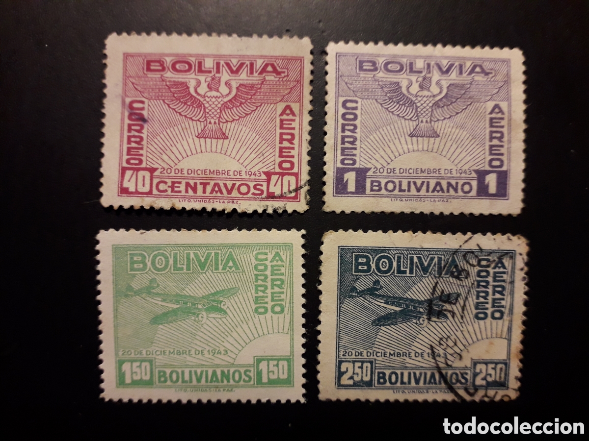 Sellos: BOLIVIA YVERT A 73/6 SERIE COMPLETA USADA O SIN GOMA 1944 REVOLUCI&Oacute;N PEDIDO M&Iacute;NIMO 3&euro;