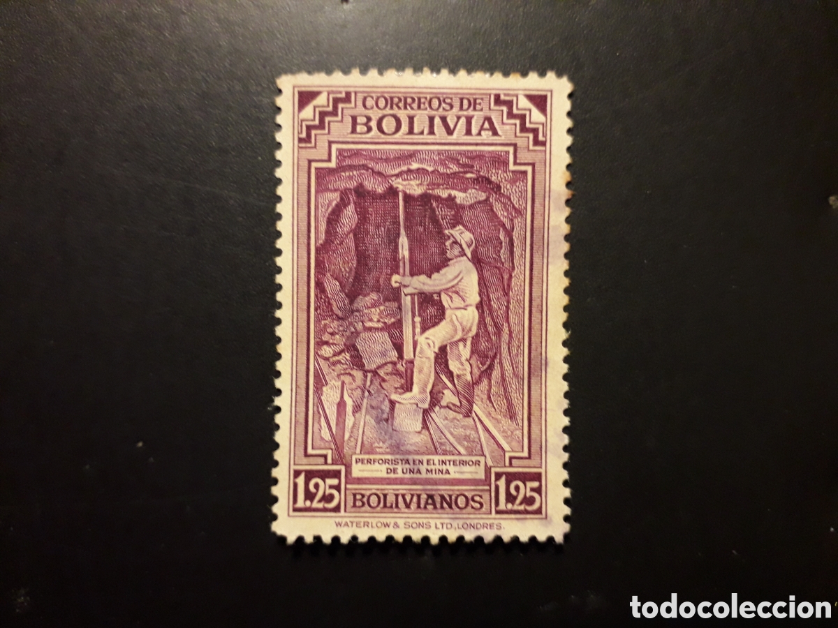 Sellos: BOLIVIA YVERT 266 SELLO SUELTO USADO 1943 MINERO, MINAS, MINER&Iacute;A PEDIDO M&Iacute;NIMO 3&euro;