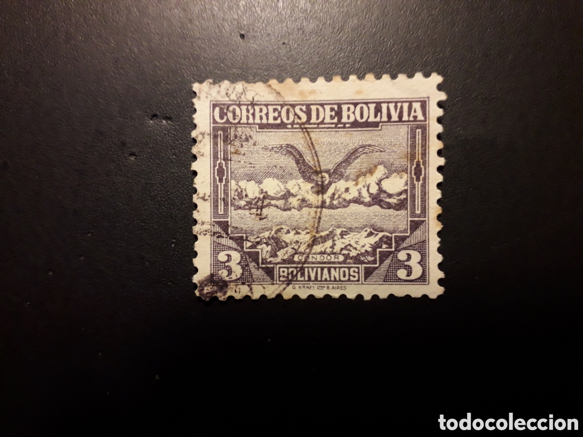 Sellos: BOLIVIA YVERT 237 SELLO SUELTO USADO 1939 FAUNA AVES C&Oacute;NDOR PEDIDO M&Iacute;NIMO 3&euro;