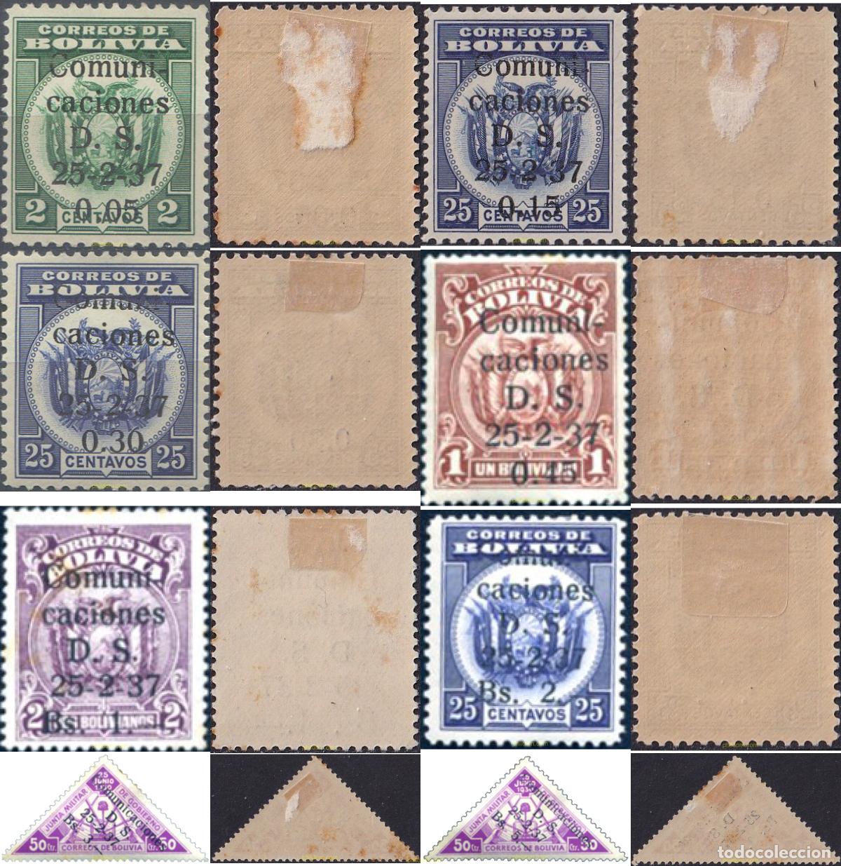 Sellos: 788908 HINGED BOLIVIA 1937 SERIE BASICA