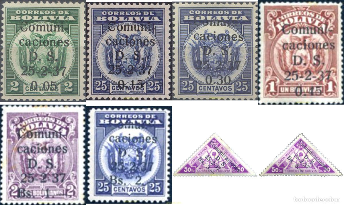 Sellos: 788907 HINGED BOLIVIA 1937 SERIE BASICA