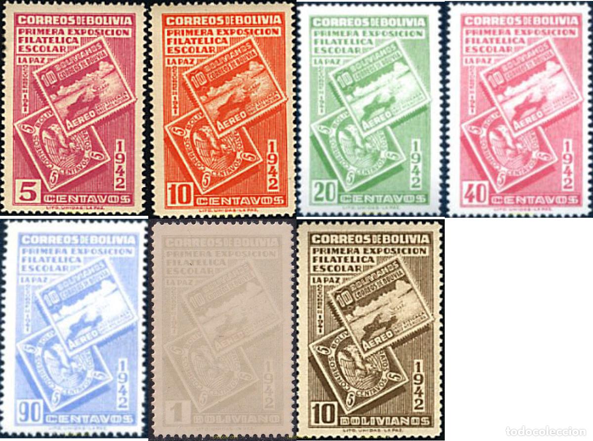 Sellos: 788920 HINGED BOLIVIA 1942 PRIMERA EXPOSICION FILATELICA ESCOLAR